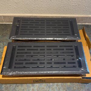 (x2) Empire Register Co - 4x10" Floor Register - Black/Brick